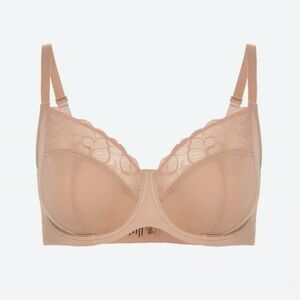 NWT GEMSLI INTIMATES size 44D classic‎ cut & sew bra in sand nude BR0018
